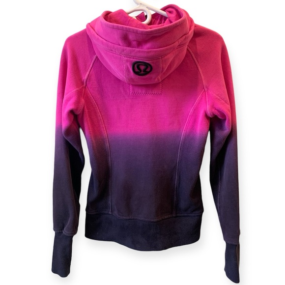Lululemon Special Edition, dip dye purple/pink, women’s size 4 scuba hoodie - Picture 2 of 7